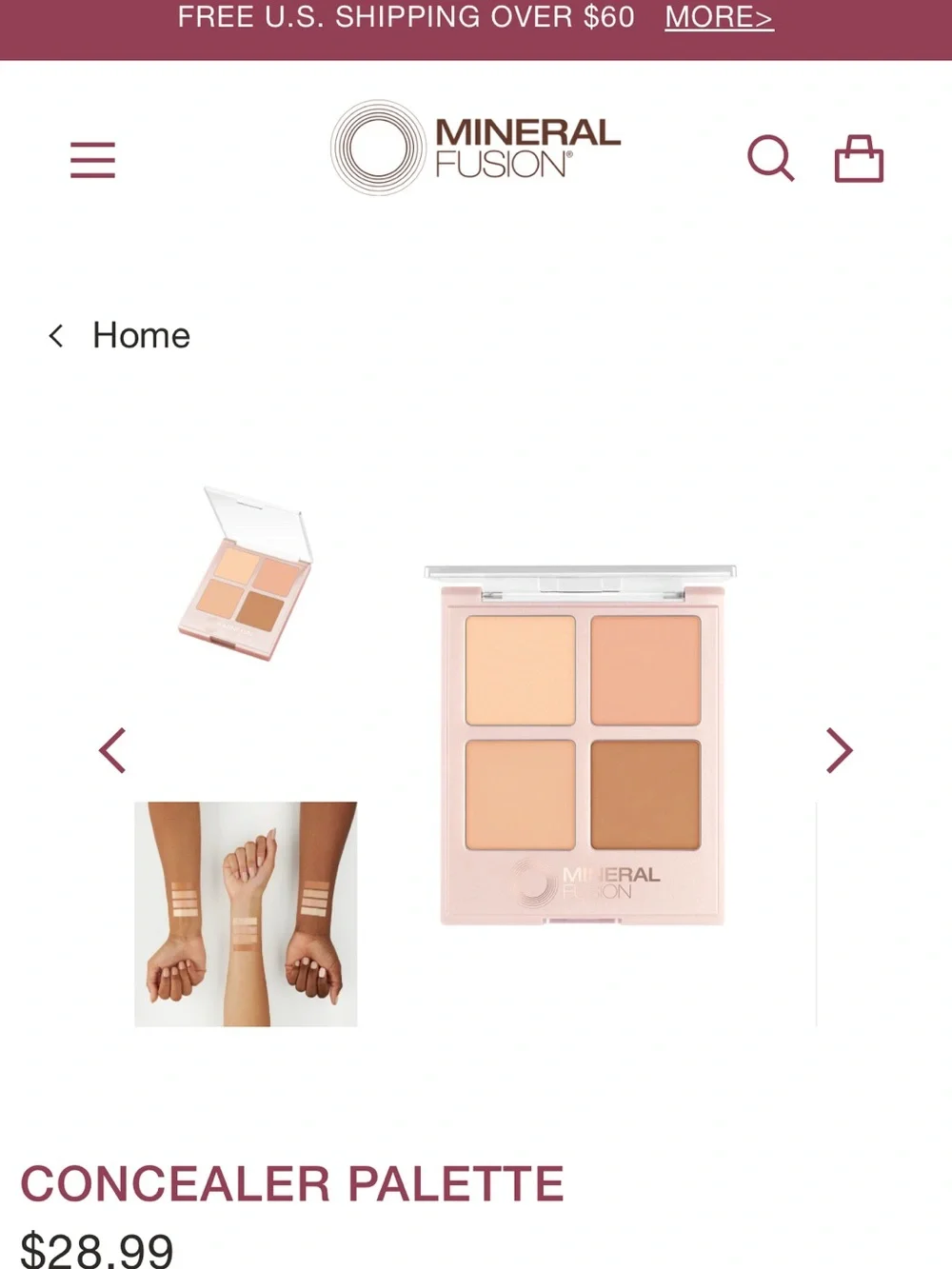 Fusion Concealer Refillable Palette, Indulgence X3